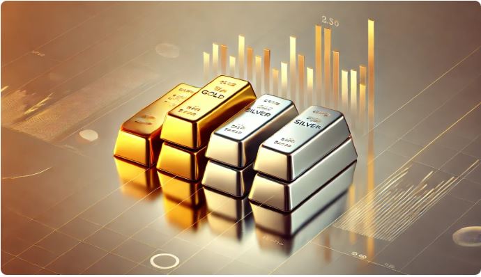 Giá Vàng, Bạc và Bạch Kim Tăng Nhờ Lợi Suất Trái Phiếu Giảm