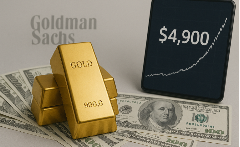 Goldman Sachs nâng dự báo giá vàng lên 4.900 USD/ounce vào năm 2026 – Nhu cầu từ quỹ ETF và ngân hàng trung ương tiếp tục bùng nổ